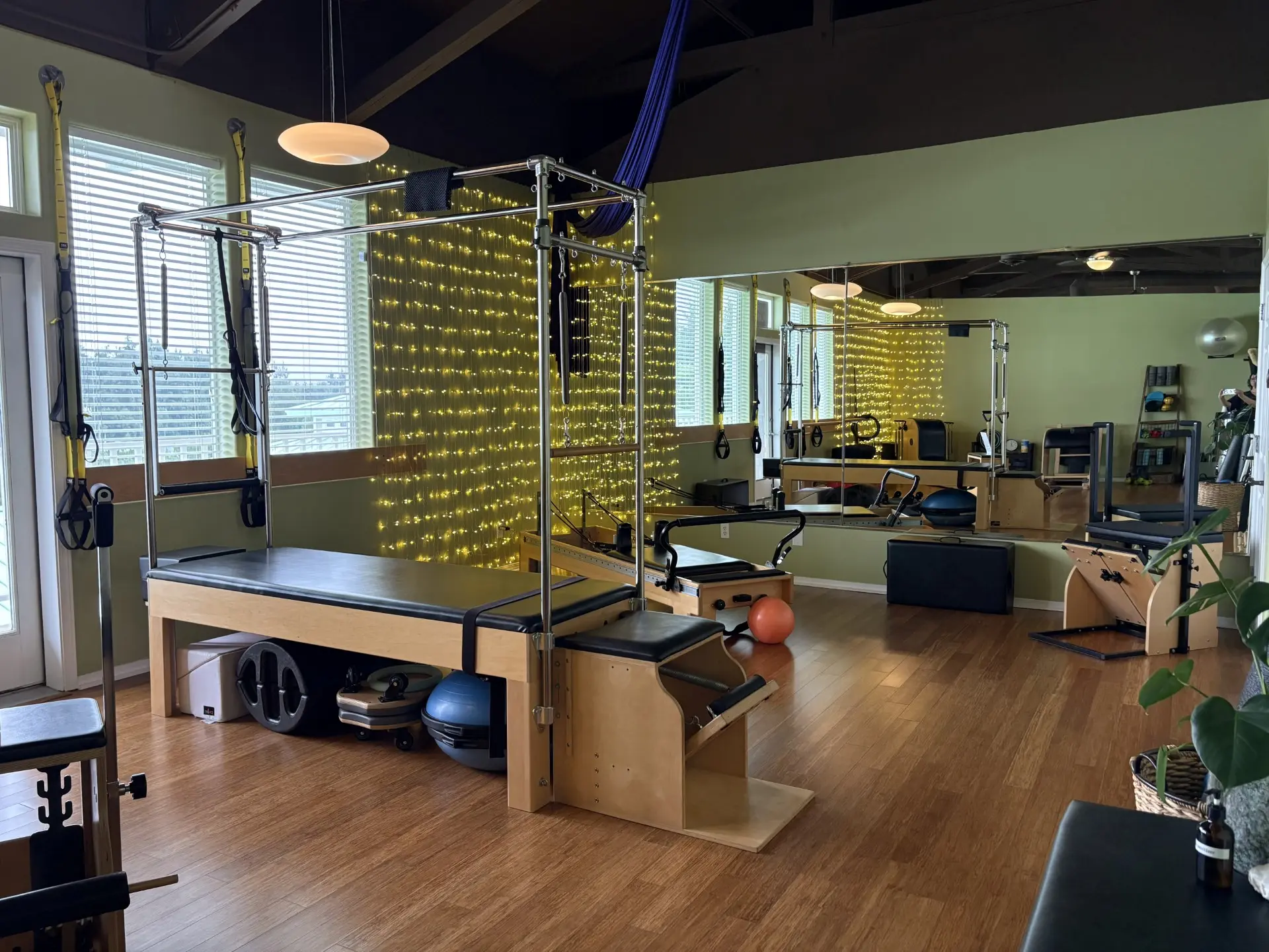 Cadillac trapeze table and reformers in the SLOW burn Pilates studio